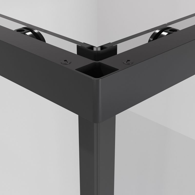 Душевой уголок Niagara NG-6830-34BLACK (100*100*195) квадрат, раздвижная, черный матовый, стекло прозрач,1м