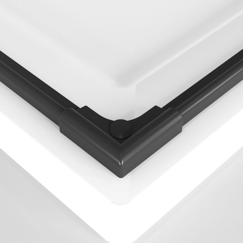 Душевой уголок Niagara NG-6830-34BLACK (100*100*195) квадрат, раздвижная, черный матовый, стекло прозрач,1м