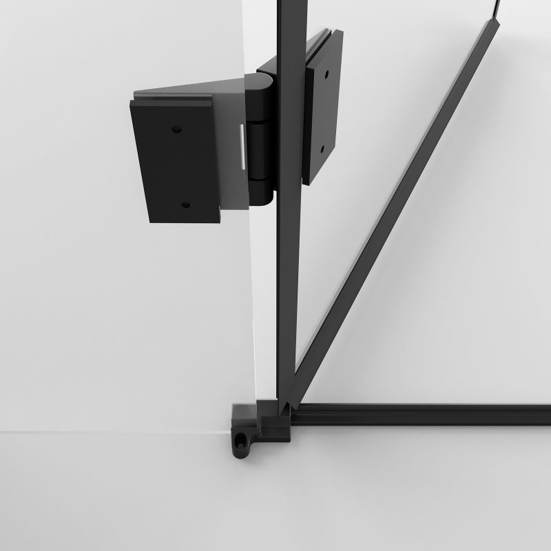 Душевой уголок Niagara NG-6831-34BLACK (90*90*195) квадрат, распашная, черный матовый, стекло прозрачн,1 ме