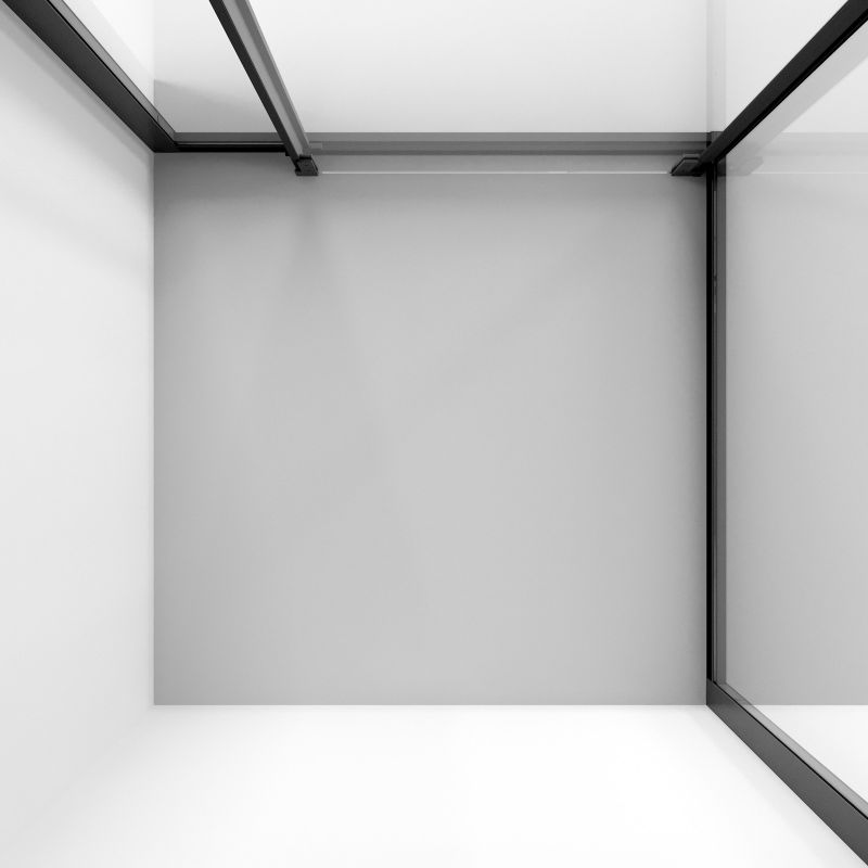 Душевой уголок Niagara NG-6833-34BLACK (90*90*195) квадрат, раздвижная, черный матовый, стекло прозрач,1 ме