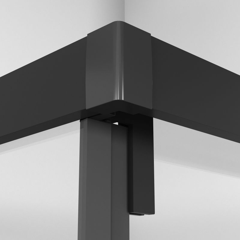 Душевой уголок Niagara NG-6833-34BLACK (90*90*195) квадрат, раздвижная, черный матовый, стекло прозрач,1 ме