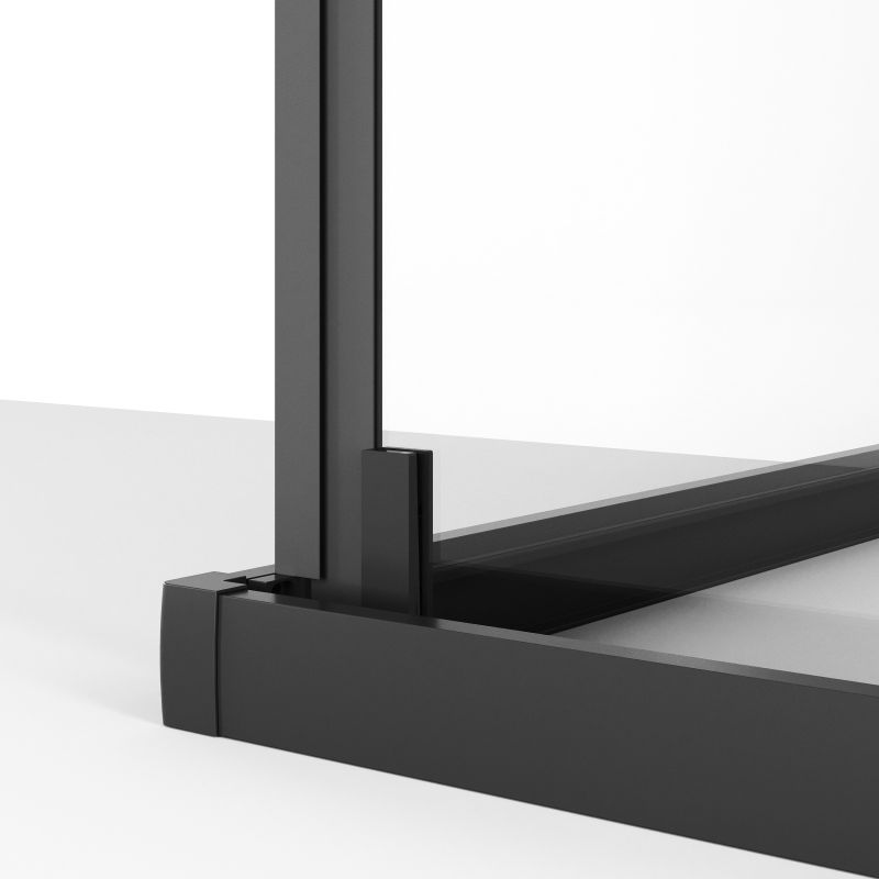 Душевой уголок Niagara NG-6833-34BLACK (90*90*195) квадрат, раздвижная, черный матовый, стекло прозрач,1 ме