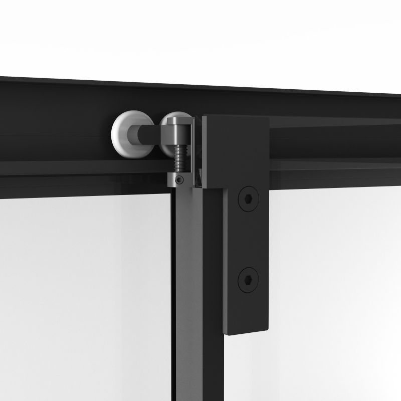 Душевой уголок Niagara NG-6833-34BLACK (90*90*195) квадрат, раздвижная, черный матовый, стекло прозрач,1 ме