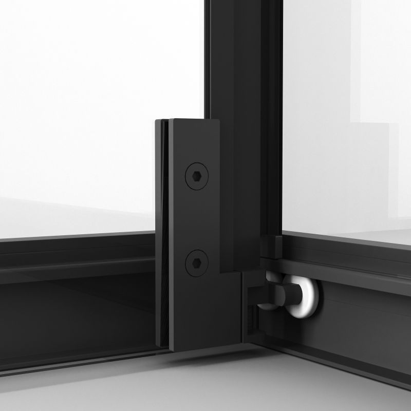 Душевой уголок Niagara NG-6833-34BLACK (90*90*195) квадрат, раздвижная, черный матовый, стекло прозрач,1 ме