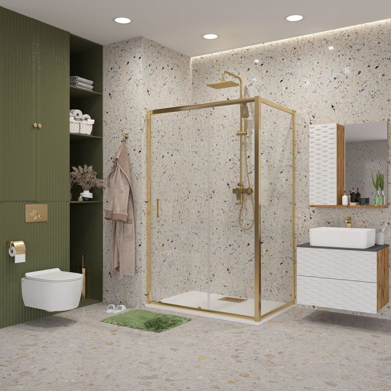 Душевой уголок Niagara NG-42-12AG-A100G (120*100*195) прямоугольник, дверь раздвижная, 2 места