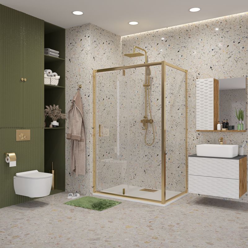 Душевой уголок Niagara NG-43-12AG-A100G (120*100*195) прямоугольник, дверь распашная, 2 места