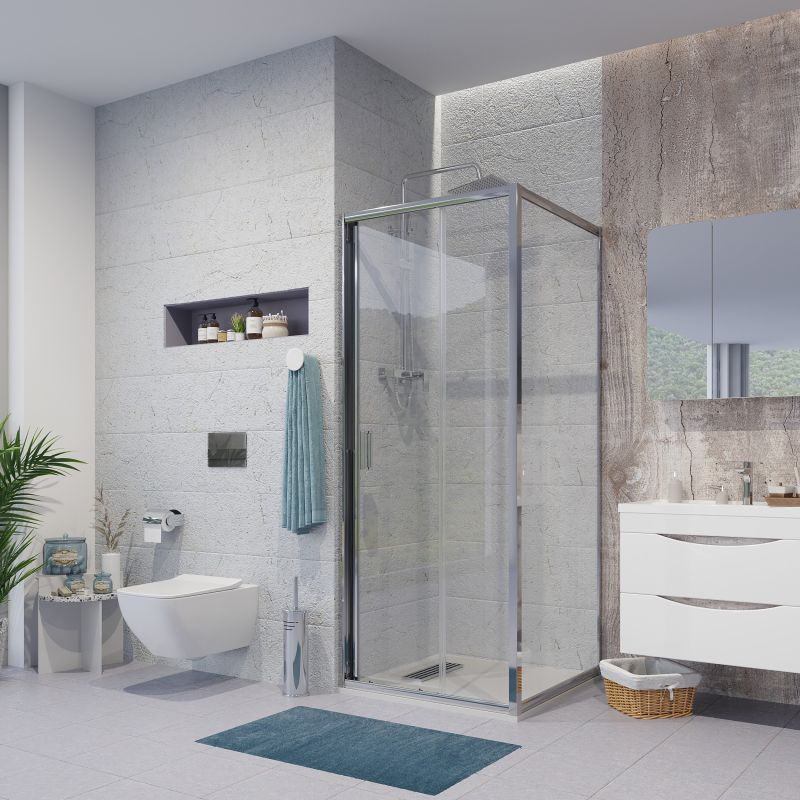 Душевой уголок Niagara NG-62-10A-A100 (100*100*195) квадрат, дверь раздвижная, 2 места