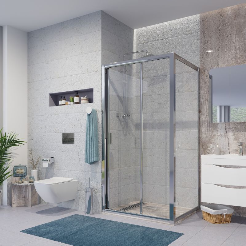 Душевой уголок Niagara NG-62-11A-A80 (110*80*195) прямоугольник , дверь раздвижная, 2 места