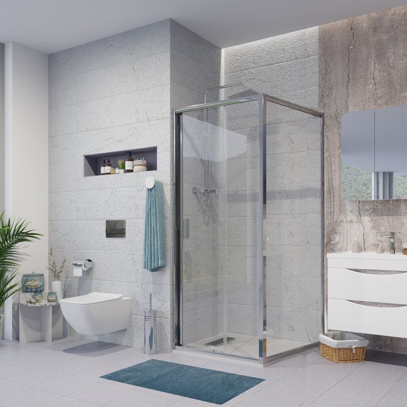 Душевой уголок Niagara NG-62-9A-A100 (90*100*195) прямоугольник, дверь раздвижная, 2 места