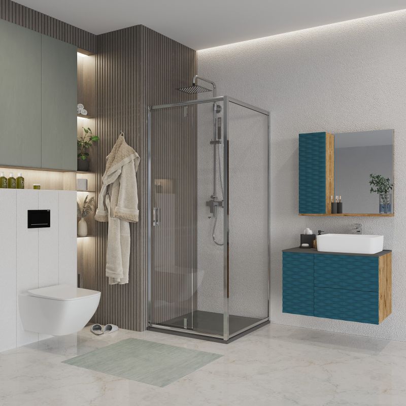 Душевой уголок Niagara NG-63-8A-A70 (80*70*195) прямоугольник, дверь распашная, 2 места