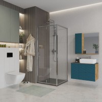 Душевой уголок Niagara NG-63-8A-A80 (80*80*195) квадрат, дверь распашная, 2 места