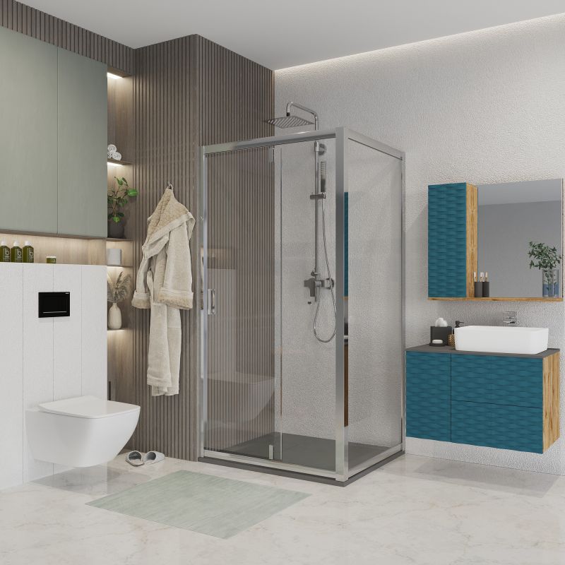 Душевой уголок Niagara NG-63-9A-A70 (90*70*195) прямоугольник, дверь распашная, 2 места