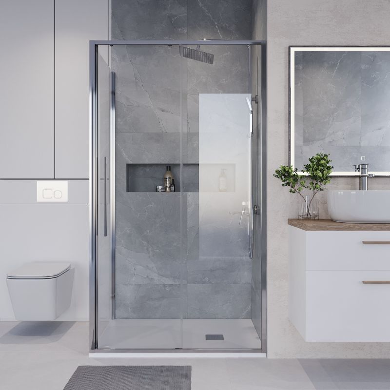 Душевой уголок Niagara NG-64-12A-A90-34 (120*90*195) прямоугольник,раздвижная,хром,стекло прозрачное,2места