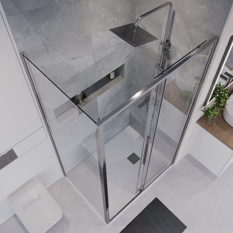 Душевой уголок Niagara NG-64-13A-A90-34 (130*90*195) прямоугольник,раздвижная,хром,стекло прозрачное,2места