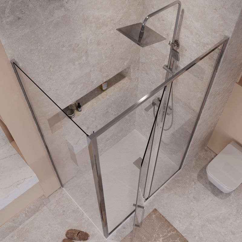 Душевой уголок Niagara NG-66-12A-A100-34 (120*100*195) прямоугольник,распашная,хром,стекло прозрачное,2 мест