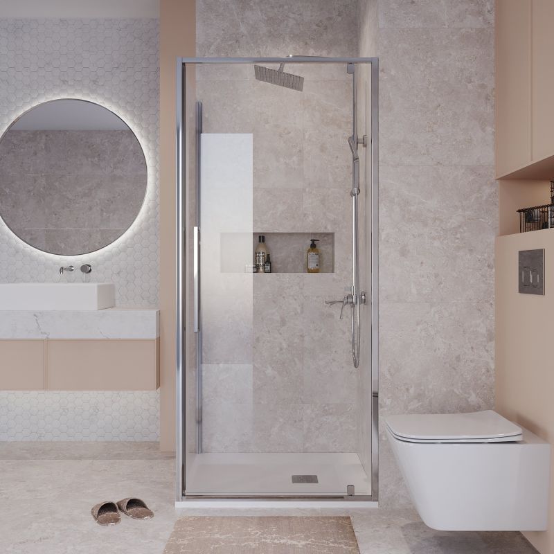 Душевой уголок Niagara NG-66-9A-A90-34 (90*90*195) квадрат,распашная,хром,стекло прозрачное,2 места