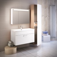 Тумба с раковиной Iddis New Mirro NMIR80Wi95K 80 см подвесная, белая