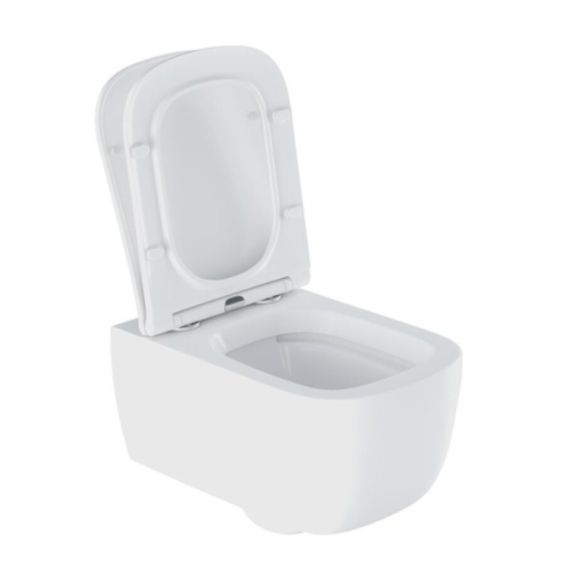 Подвесной унитаз Iddis New Mirro NMIRDSEi25 34.5 x 55 x 36.5 см безободковый с сиденьем Soft Close, белый