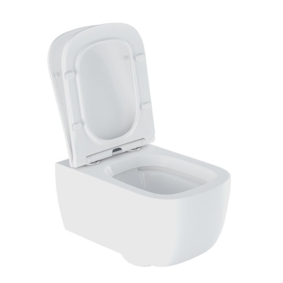 Подвесной унитаз Iddis New Mirro NMIRDSEi25 34.5 x 55 x 36.5 см безободковый с сиденьем Soft Close, белый
