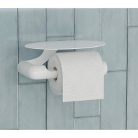 Держатель туалетной бумаги Iddis Noa, без крышки, с полкой, белый матовый, NOAWT00i43