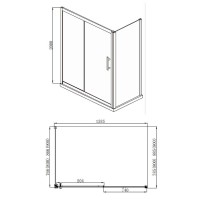 Душевой уголок Aquanet Delta NPE1131, 160 x 80 см, стекло прозрачное, профиль хром, 273608