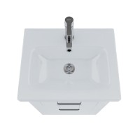 Тумба с раковиной Iddis New Sena 50 см подвесная, белая/дерево, NSE50W1i95K