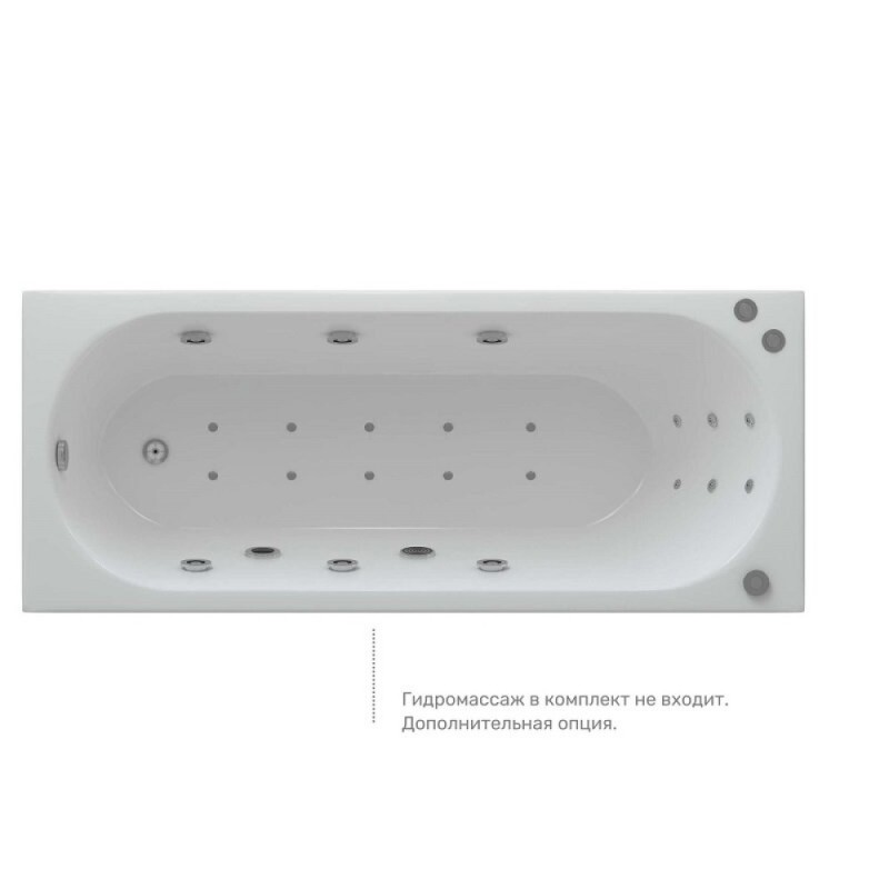 Ванна акриловая Aquatek Оберон OBR180-0000141, 180 x 70 см, белая