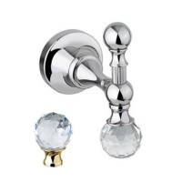 Крючок Cezares Olimp HK-01-Sw цвет хром, ручки Swarovski