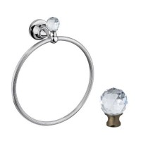 Полотенцедержатель кольцо Cezares Olimp RN-01-M цвет хром, ручки металл