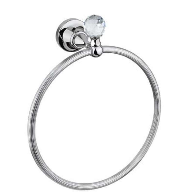 Полотенцедержатель кольцо Cezares Olimp RN-02-Sw цвет бронза, ручки Swarovski