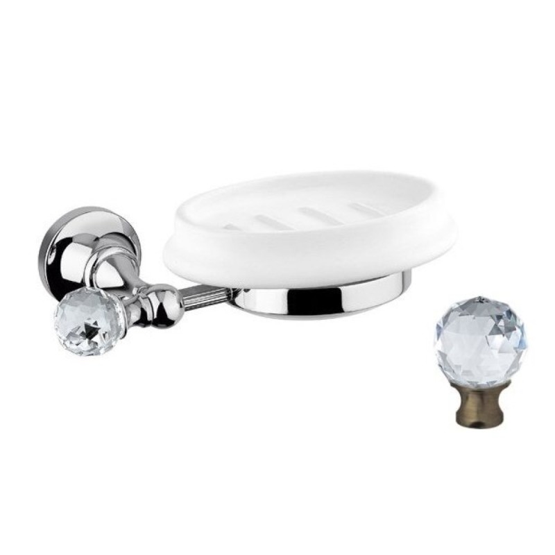 Мыльница Cezares Olimp SOD-02-Sw цвет бронза, ручки Swarovski