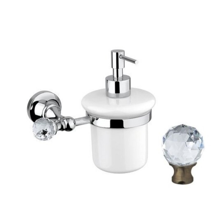 Дозатор для мыла Cezares Olimp SOI-01-Sw цвет хром, ручки Swarovski