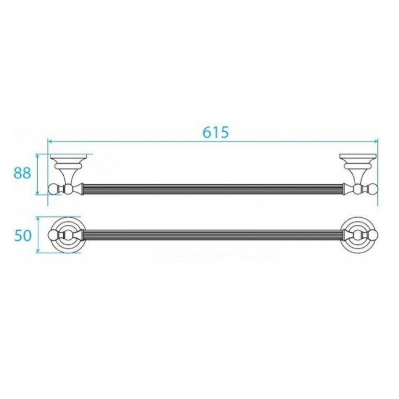 Полотенцедержатель Cezares Olimp-TH06-01-M, 60 см, хром