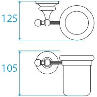 Стакан для зубных щеток Cezares Olimp-TUM-03/24-M, золото 24 карат