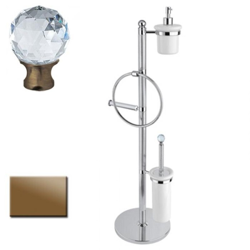 Стойка напольная Cezares Olimp-WBD-03/24-Sw цвет золото, ручки Swarovski