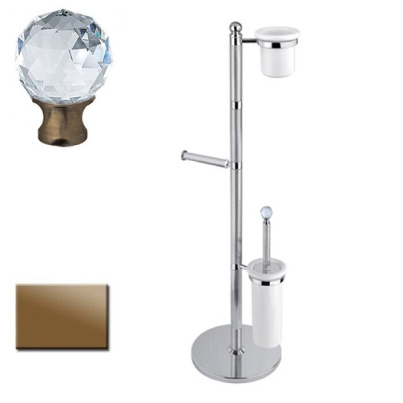 Стойка напольная Cezares Olimp-WCS-01-Sw цвет хром, ручки Swarovski