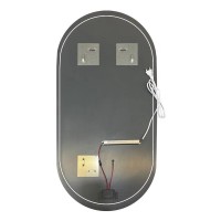 Зеркало Orange Nature ON-60OVZE, с LED подсветкой и сенсором, цвет белый