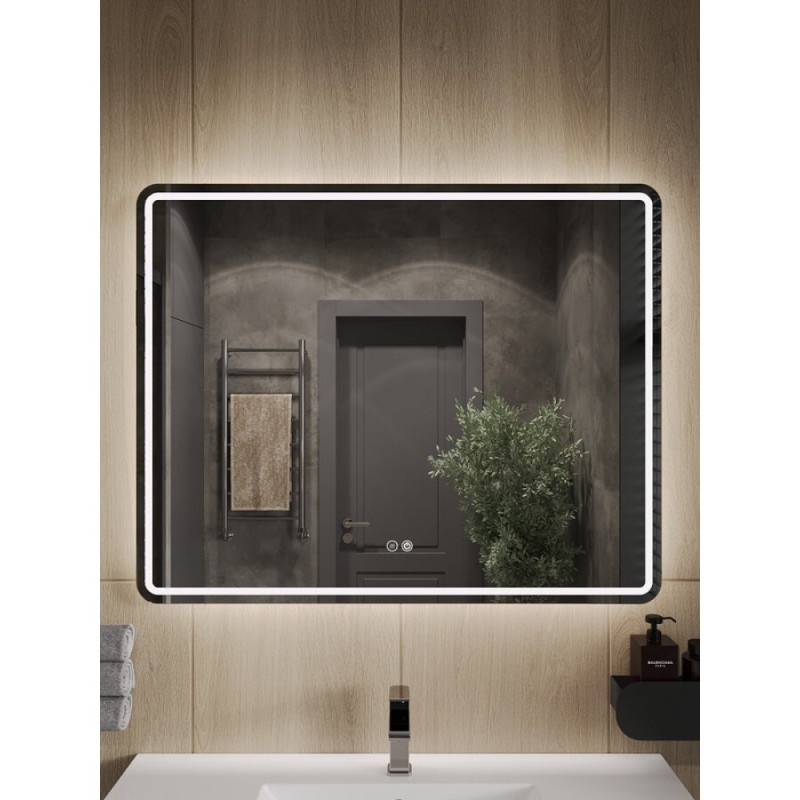 Зеркало Orange Nature ONP-100ZE, 100 см, с LED подсветкой и антизапотеванием, сенсор, белое