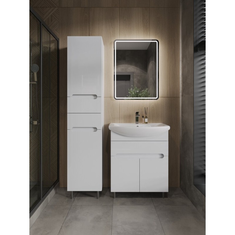Зеркало Orange Nature ONP-60ZE, 60 см, с LED подсветкой и антизапотеванием, сенсор, белое