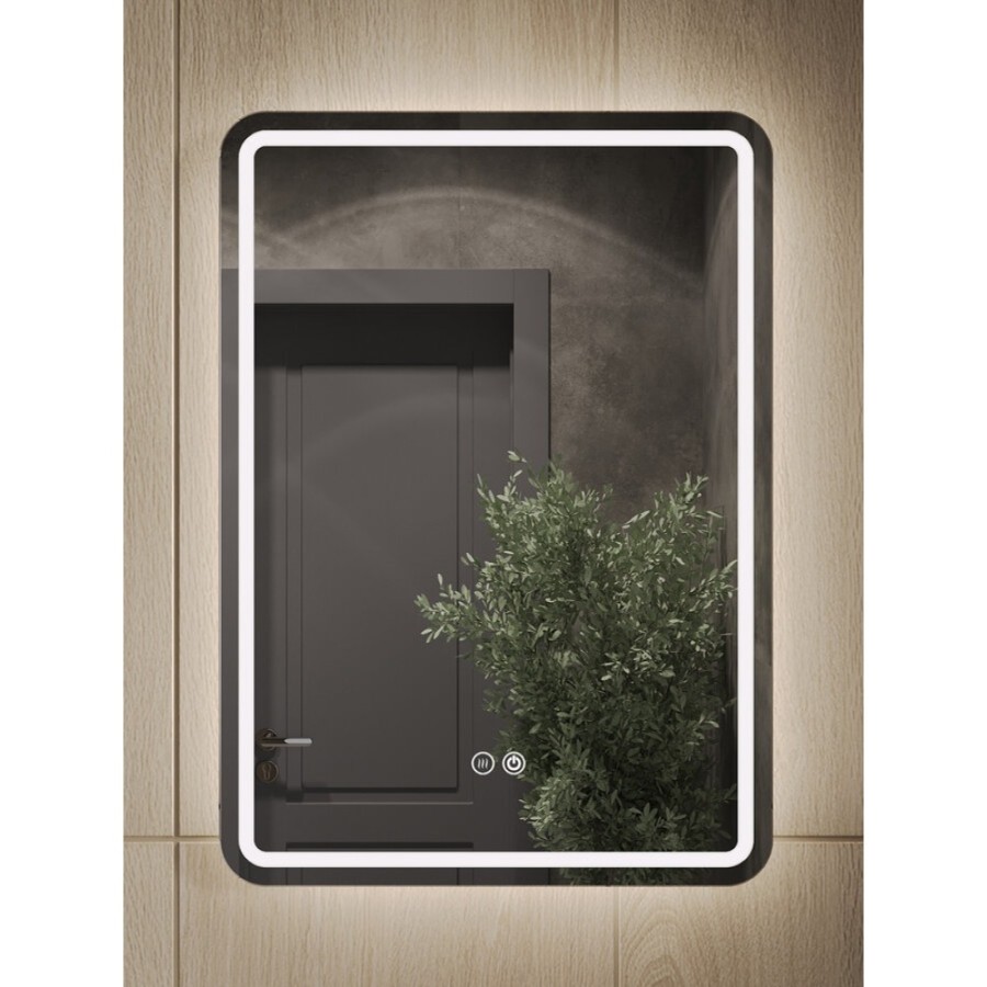 Зеркало Orange Nature ONP-60ZE, 60 см, с LED подсветкой и антизапотеванием, сенсор, белое