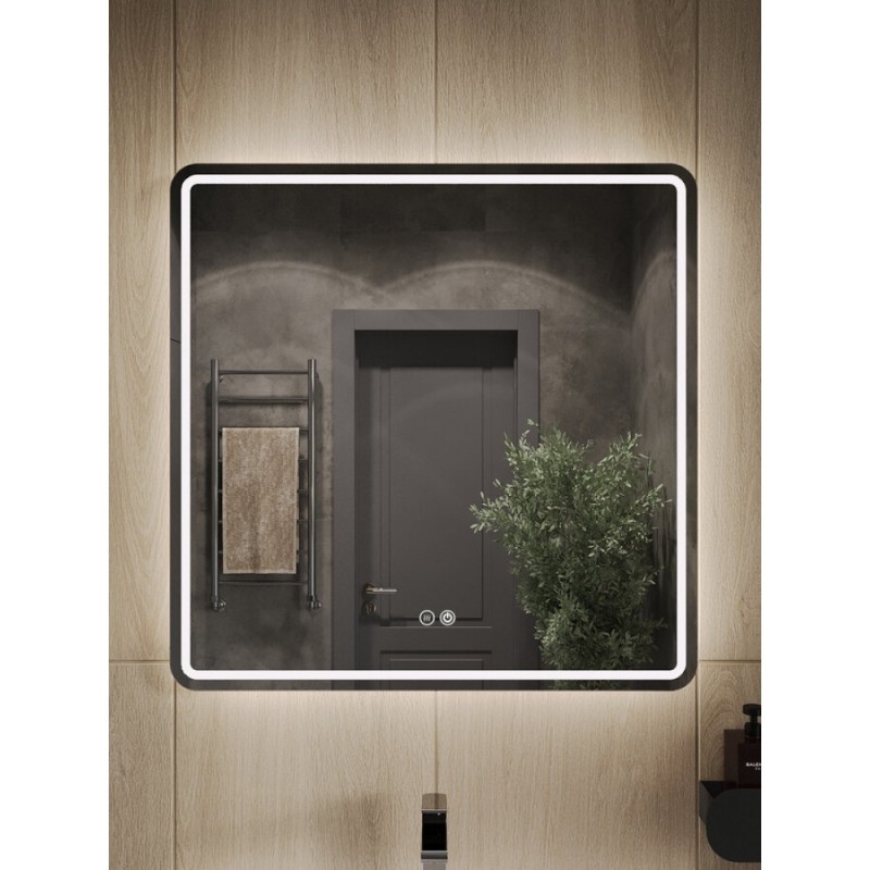 Зеркало Orange Nature ONP-80ZE, 80 см, с LED подсветкой и антизапотеванием, сенсор, белое