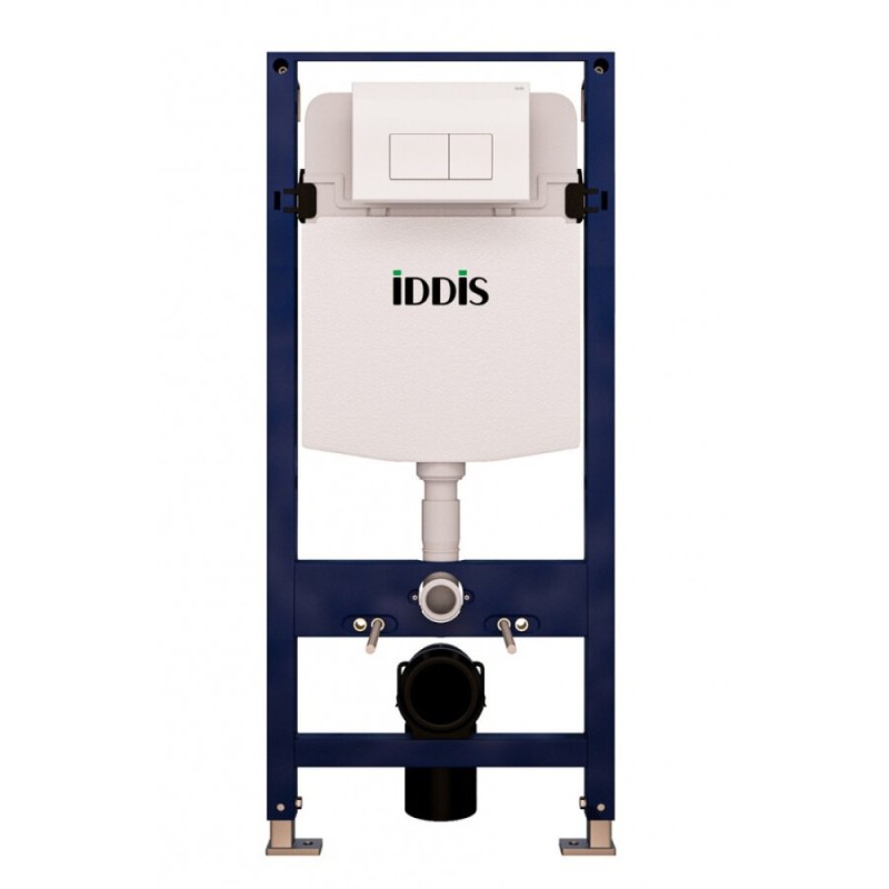 Инсталляция для подвесного унитаза Iddis Optima Home OPH0000i32K, клавиша смыва белая