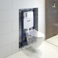 Инсталляция для подвесного унитаза Iddis Optima Home OPH0000i32K, клавиша смыва белая