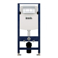 Инсталляция для подвесного унитаза Iddis Optima Home OPH00GCi32K, клавиша смыва хром