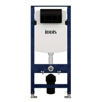 Инсталляция для подвесного унитаза Iddis Optima Home OPH00MBi32K, клавиша смыва черная