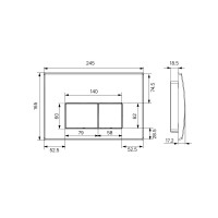 Клавиша смыва Iddis Optima Home OPH10B0i77, универсальная, черный матовый