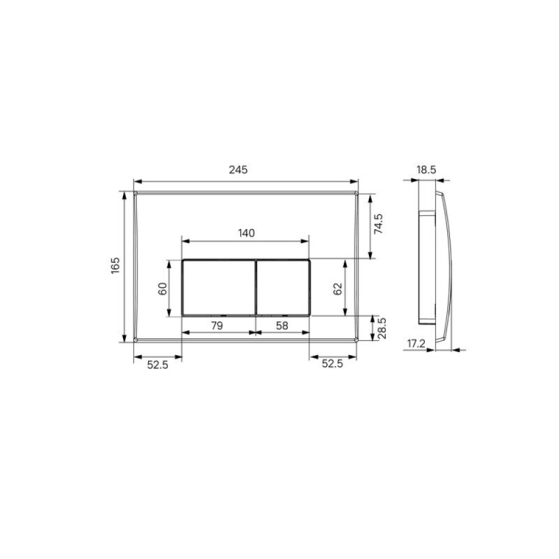 Клавиша смыва Iddis Optima Home OPH10W0i77, универсальная, белый глянцевый