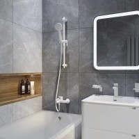 Шланг для душа Iddis Optima Home 120 см, силиконовый, белый матовый, OPH12WLi19