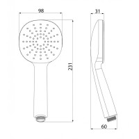 Душевая лейка Iddis Optima Home, хром глянцевый, OPH1F98i18