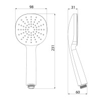 Душевая лейка Iddis Optima Home OPH1FB9i18, черный матовый